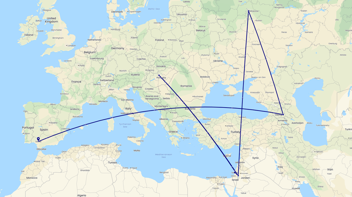 My travel plans for Q1 2025